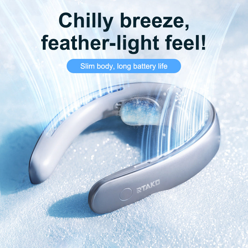 Leafless Neck-Hanging Fan Portable USB Rechargeable Personal Mini Fan