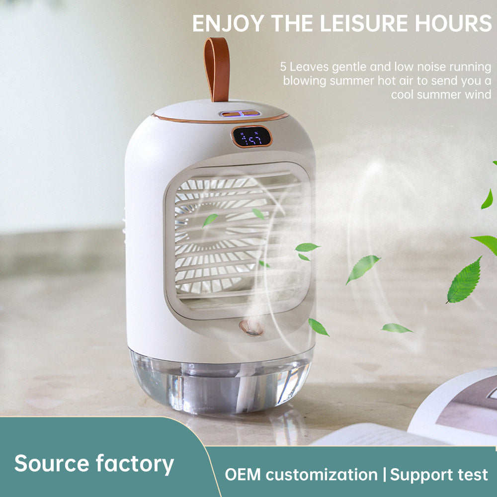 Spray Humidification Cooling Fan Mini Household Desktop Shaking Head Small Fan Usb Portable Air Conditioning Fan