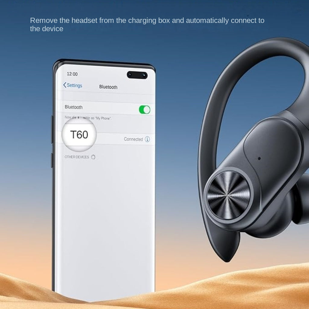 Wireless Bluetooth Long Range Sports Running Noise cancelling Earbuds