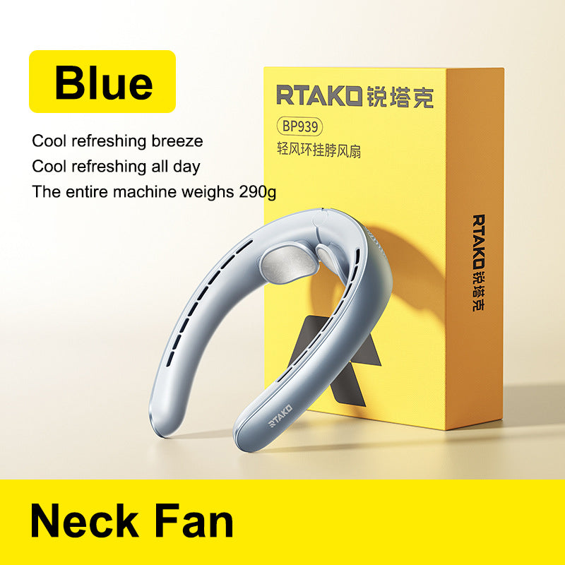 Leafless Neck-Hanging Fan Portable USB Rechargeable Personal Mini Fan