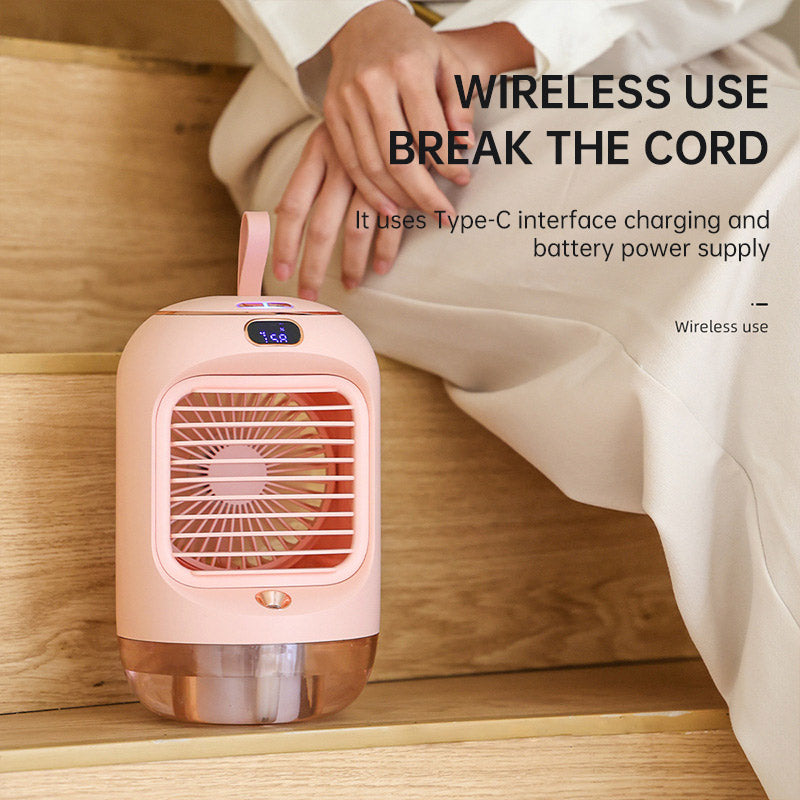 Spray Humidification Cooling Fan Mini Household Desktop Shaking Head Small Fan Usb Portable Air Conditioning Fan